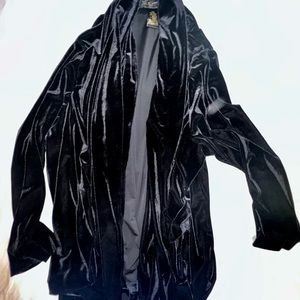 R&K Evening Black Velvet Cardigan, 20W